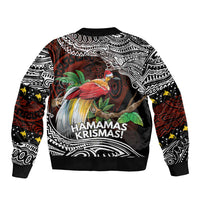 Papua New Guinea Christmas Sleeve Zip Bomber Jacket - Polynesian Pride