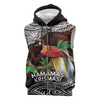Papua New Guinea Christmas Sleeveless Zip Hoodie - Polynesian Pride