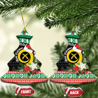 Vanuatu Pig's Tusk Meri Krismas! Ceramic Ornament Vanuatuan Sand Drawing Pattern - Polynesian Pride