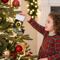 Vanuatu Pig's Tusk Meri Krismas! Christmas Stocking Vanuatuan Sand Drawing Pattern - Polynesian Pride