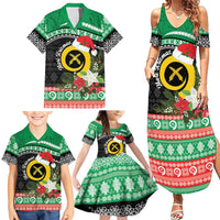 Vanuatu Pig's Tusk Meri Krismas! Family Matching Summer Maxi Dress and Hawaiian Shirt Vanuatuan Sand Drawing Pattern - Polynesian Pride
