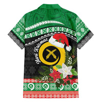 Vanuatu Pig's Tusk Meri Krismas! Hawaiian Shirt Vanuatuan Sand Drawing Pattern - Polynesian Pride