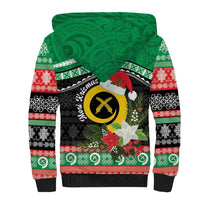 Vanuatu Pig's Tusk Meri Krismas! Sherpa Hoodie Vanuatuan Sand Drawing Pattern - Polynesian Pride