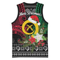 Vanuatu Pig's Tusk Meri Krismas! Basketball Jersey Vanuatuan Ancient Art Spirit - Polynesian Pride