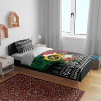 Vanuatu Pig's Tusk Meri Krismas! Bedding Set Vanuatuan Ancient Art Spirit - Polynesian Pride