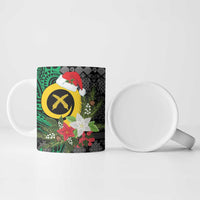 Vanuatu Pig's Tusk Meri Krismas! Ceramic Mug Vanuatuan Ancient Art Spirit - Polynesian Pride