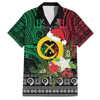 Vanuatu Pig's Tusk Meri Krismas! Family Matching Off Shoulder Maxi Dress and Hawaiian Shirt Vanuatuan Ancient Art Spirit - Polynesian Pride