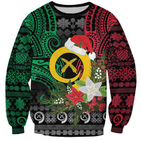 Vanuatu Pig's Tusk Meri Krismas! Sweatshirt Vanuatuan Ancient Art Spirit - Polynesian Pride