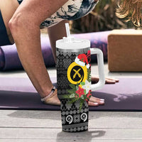 Vanuatu Pig's Tusk Meri Krismas! Tumbler With Handle Vanuatuan Ancient Art Spirit - Polynesian Pride