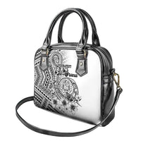 Ia Orana Tahiti Personalised Shoulder Handbag French Polynesia Hook Tattoo Special White Color LT9 - Polynesian Pride