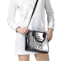 Ia Orana Tahiti Personalised Shoulder Handbag French Polynesia Hook Tattoo Special White Color LT9 - Polynesian Pride