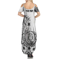 Ia Orana Tahiti Personalised Summer Maxi Dress French Polynesia Hook Tattoo Special White Color LT9