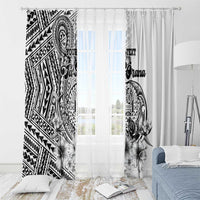 Ia Orana Tahiti Personalised Window Curtain French Polynesia Hook Tattoo Special White Color LT9