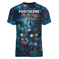 New Zealand Matariki Pohutukawa Women V-Neck T-Shirt Te Mauri te Ora