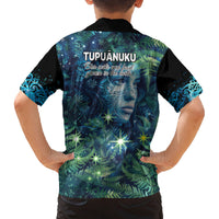 New Zealand Matariki Tupuanuku Family Matching Off Shoulder Short Dress and Hawaiian Shirt Te Wā o te Hauhake