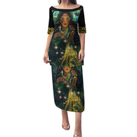 New Zealand Matariki Puletasi Rongo Mori Wellbeing and Good Luck LT9 Long Dress Art - Polynesian Pride