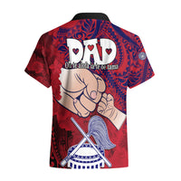 Dads Day American Samoa Hawaiian Shirt Dad Ou Te Alofa Ia Te Oe Tama - Polynesian Flowers Tribal LT9 - Polynesian Pride