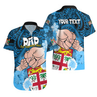Personalised Dads Day Fiji Hawaiian Shirt Dad Au Lomani Iko - Polynesian Flowers Tribal LT9 - Polynesian Pride
