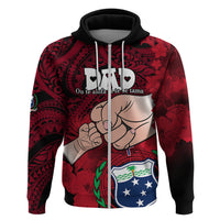 Dads Day Samoa Hoodie Dad Ou Te Alofa Ia Te Oe Tama Red Polynesian Flowers Tribal LT9 Zip Hoodie Red - Polynesian Pride