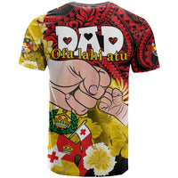 Dads Day Tonga T Shirt Dad ofa lahi atu Polynesian Flowers Tribal LT9 - Polynesian Pride