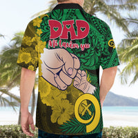 Fathers Day Polynesian Islands Vanuatu Hawaiian Shirt Dad Mi lavem yu - Polynesian Flowers Tribal LT9 - Polynesian Pride