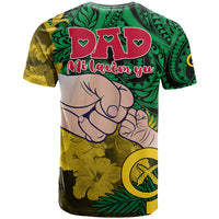 Dads Day Vanuatu T Shirt Dad Mi lavem yu Polynesian Flowers Tribal LT9 - Polynesian Pride