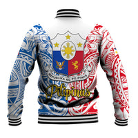 125th Independence Anniversary Philippines Baseball Jacket Polynesian Pilipinas Flag Style - White LT9 - Polynesian Pride