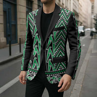 New Zealand Maori Niho Taniwha Blazer Kakariki Mangopare and Puhoro Pattern - Polynesian Pride