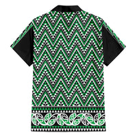 New Zealand Maori Niho Taniwha Family Matching Summer Maxi Dress and Hawaiian Shirt Kakariki Mangopare and Puhoro Pattern