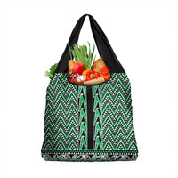 New Zealand Maori Niho Taniwha Grocery Bag Kakariki Mangopare and Puhoro Pattern