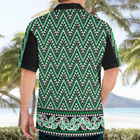 New Zealand Maori Niho Taniwha Hawaiian Shirt Kakariki Mangopare and Puhoro Pattern