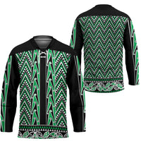 New Zealand Maori Niho Taniwha Hockey Jersey Kakariki Mangopare and Puhoro Pattern LT9 - Polynesian Pride