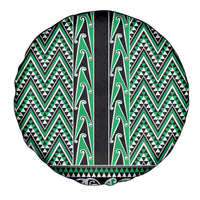 New Zealand Maori Niho Taniwha Spare Tire Cover Kakariki Mangopare and Puhoro Pattern