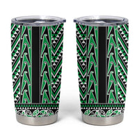 New Zealand Maori Niho Taniwha Tumbler Cup Kakariki Mangopare and Puhoro Pattern