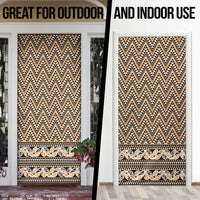 New Zealand Maori Niho Taniwha Door Cover Karaka Mangopare and Puhoro Pattern - Polynesian Pride