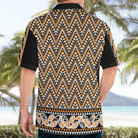 New Zealand Maori Niho Taniwha Hawaiian Shirt Karaka Mangopare and Puhoro Pattern