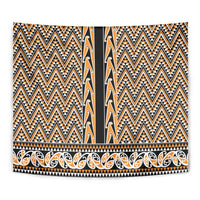 New Zealand Maori Niho Taniwha Tapestry Karaka Mangopare and Puhoro Pattern