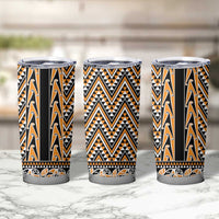 New Zealand Maori Niho Taniwha Tumbler Cup Karaka Mangopare and Puhoro Pattern