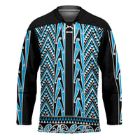 New Zealand Maori Niho Taniwha Hockey Jersey Kikorangi Mangopare and Puhoro Pattern - Polynesian Pride