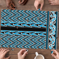 New Zealand Maori Niho Taniwha Puzzle Kikorangi Mangopare and Puhoro Pattern - Polynesian Pride