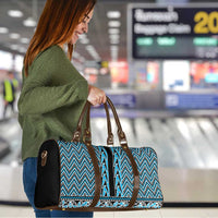 New Zealand Maori Niho Taniwha Travel Bag Kikorangi Mangopare and Puhoro Pattern - Polynesian Pride