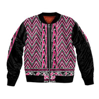 New Zealand Maori Niho Taniwha Bomber Jacket Mawhero Mangopare and Puhoro Pattern