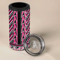 New Zealand Maori Niho Taniwha 4 in 1 Can Cooler Tumbler Mawhero Mangopare and Puhoro Pattern