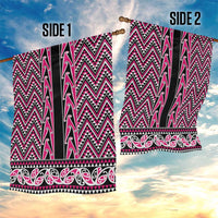 New Zealand Maori Niho Taniwha Garden Flag Mawhero Mangopare and Puhoro Pattern