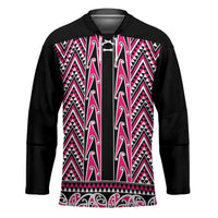 New Zealand Maori Niho Taniwha Hockey Jersey Mawhero Mangopare and Puhoro Pattern - Polynesian Pride