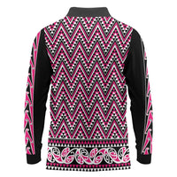 New Zealand Maori Niho Taniwha Long Sleeve Polo Shirt Mawhero Mangopare and Puhoro Pattern
