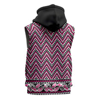 New Zealand Maori Niho Taniwha Sleeveless Hoodie Mawhero Mangopare and Puhoro Pattern - Polynesian Pride