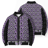 New Zealand Maori Niho Taniwha Bomber Puffer Jacket Waiporopo Mangopare and Puhoro Pattern - Polynesian Pride
