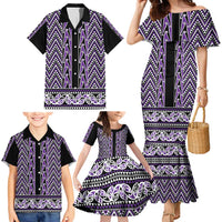New Zealand Maori Niho Taniwha Family Matching Mermaid Dress and Hawaiian Shirt Waiporopo Mangopare and Puhoro Pattern