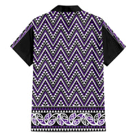 New Zealand Maori Niho Taniwha Family Matching Off The Shoulder Long Sleeve Dress and Hawaiian Shirt Waiporopo Mangopare and Puhoro Pattern